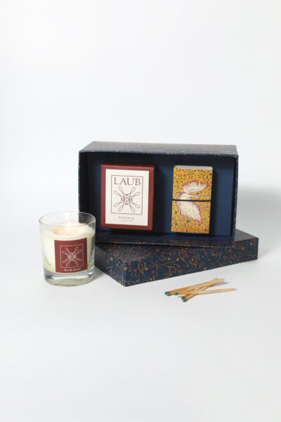 Kit Vela Flor de Amora + Caixa de Fósforo Fênix