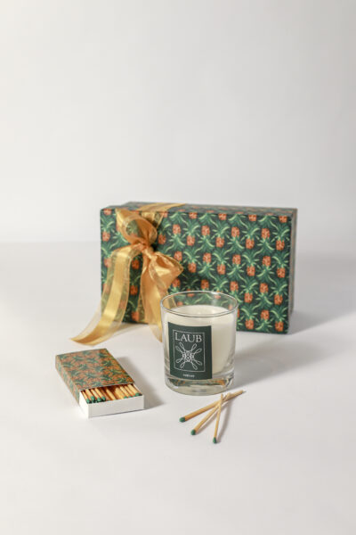 Kit Vela Vetiver + Caixa de Fósforo Abacaxi